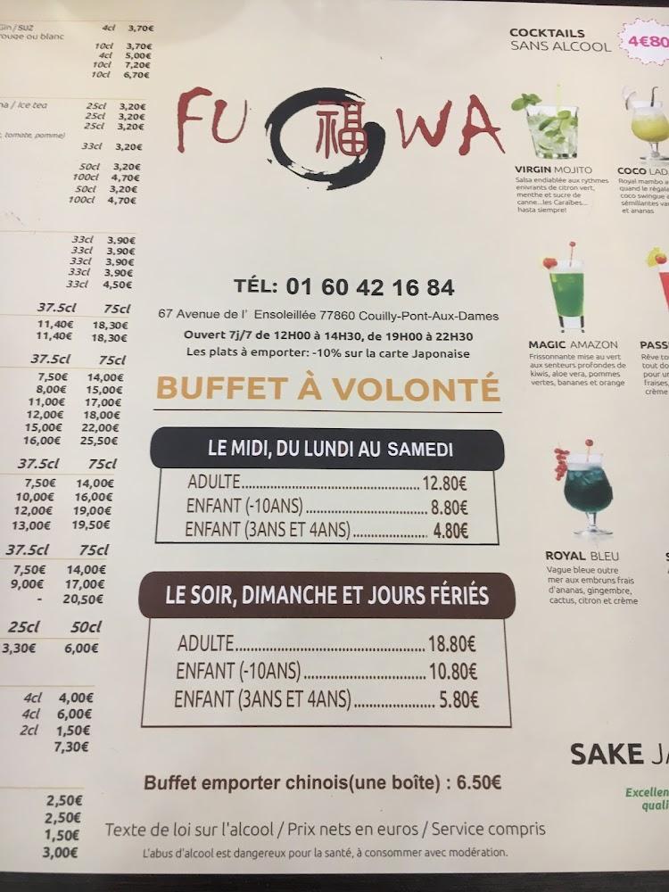 FUWA Restaurant Asiatique buffet A volonté - Menu Image 4